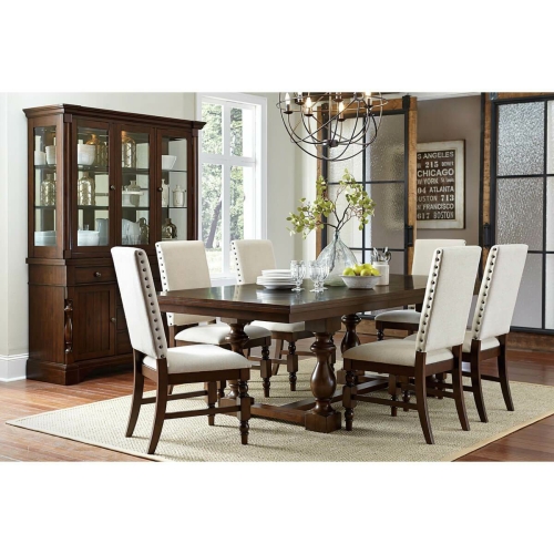 Dining Table Dark Oak with 8 Chairs 5167-96 / EXTENDABLE