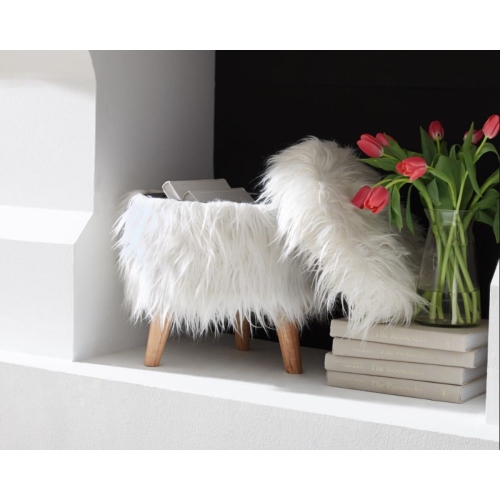 Storage Ottoman White - A-A3000284