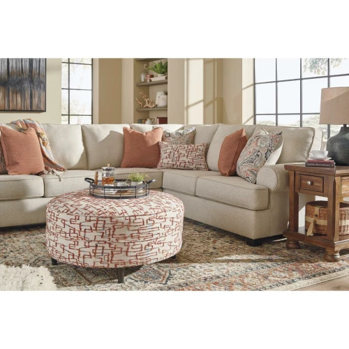 Oversized Accent Ottoman Beige - A-1920208