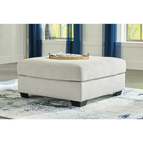 Oversized Accent Ottoman White - A-15361108