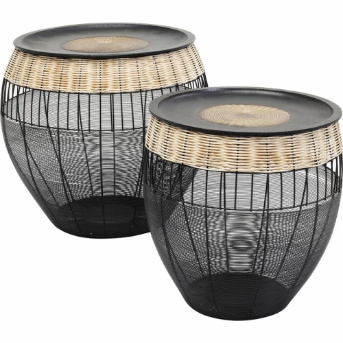 Side Table African Drums - 84390