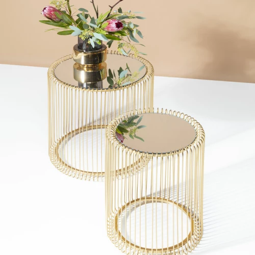 Side Table Wire Brass - 83457