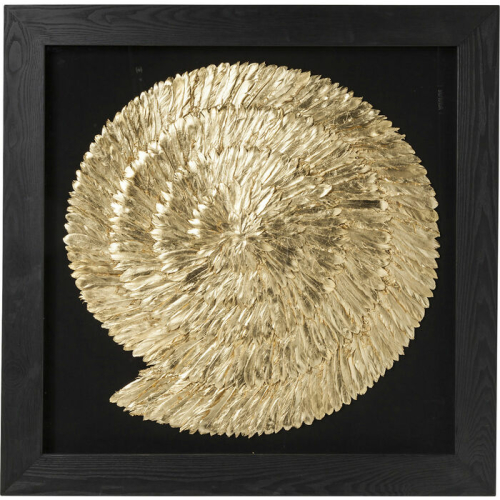 Deco Frame Golden Snail 120x120cm - 38576