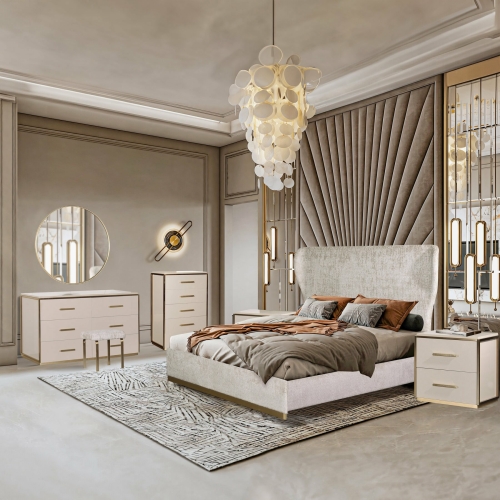Double Bedroom 7 Pieces without Wardrobe EM-004B