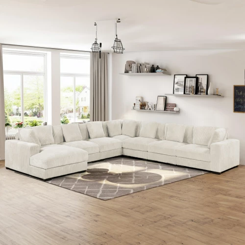 Corner Set Beige 7 Seater TZ119-ML843-17