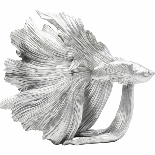 Deco Figurine Betta Fish Silver Small - 68024