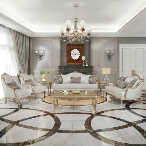 Sofa Set Classic 7 Seater with Table Set 23951B