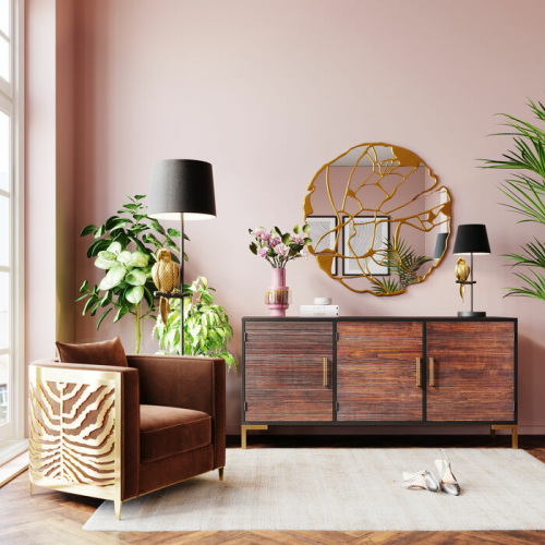 Wall Mirror Pieces Gold ?100cm - 85900