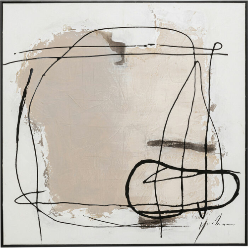 Framed Picture Dust Grey 100x100cm - 54197