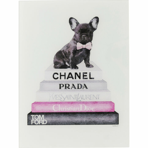 Picture Glass Fashion Dog 60x80cm - 63998