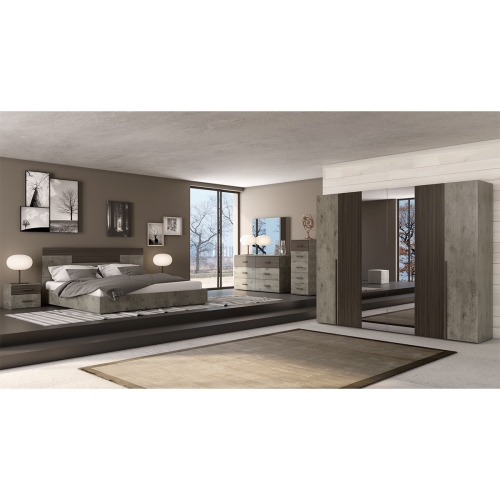 Double Bedroom 5 Pieces without Wardrobe LIGUSTRO PLUS