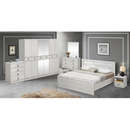 Double Bedroom 6 Pieces with Wardrobe GRANDUER