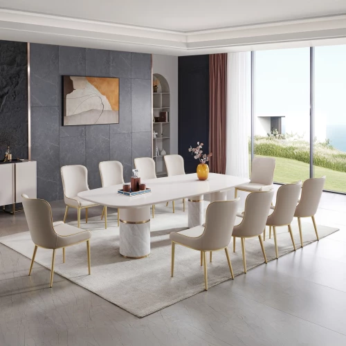 Dining Table with 10 Chairs DW-T56-D-W88