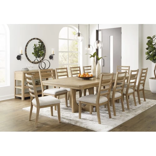 Dining Table Brown with 10 Chairs D781 - Extendable