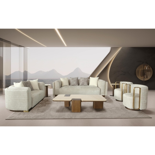Sofa Set Beige 7 Seater HD-23027