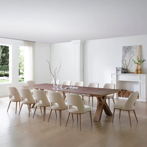 Dining Table with 12 Chairs DT9368-2MI-DC1406 - Extendable