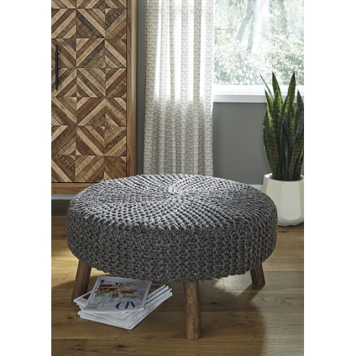 Oversized Accent Ottoman Charcoal - A3000216