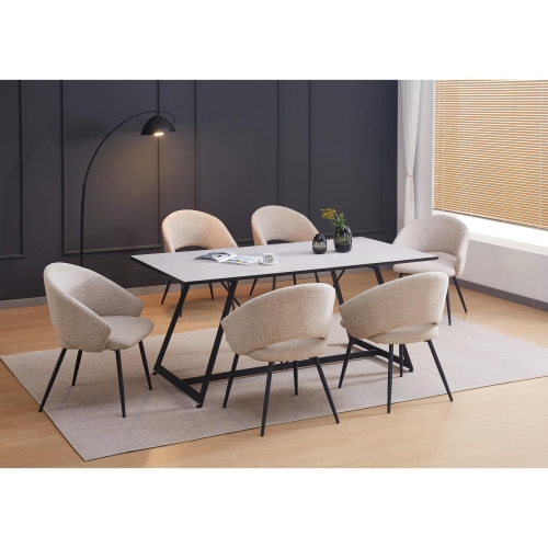 Dining Table with 6 Chairs DT240630/DC240736