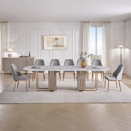 Dining Table with 12 Chairs DW-T58-D-W76