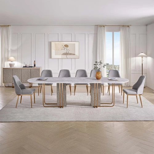 Dining Table with 12 Chairs DW-T58-D-W76