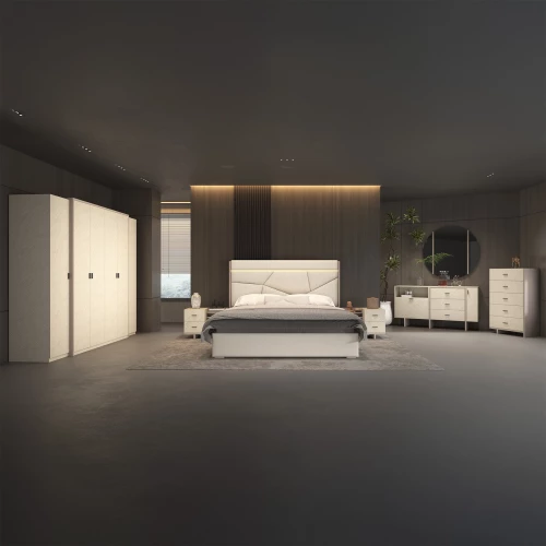 Double Bedroom 6 Pieces with Wardrobe 2039-B