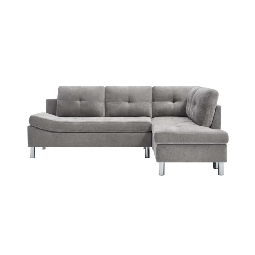 Sofa With Chaise Grey 3 Seater M-110039BF