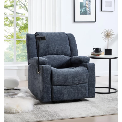 Recliner Chair With Phone Holder Blue - M-110270BA