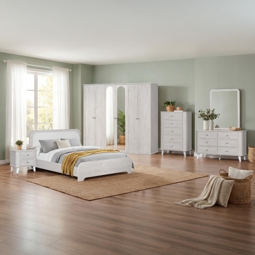 Double Bedroom Oak 6 Pieces without Wardrobe ORION