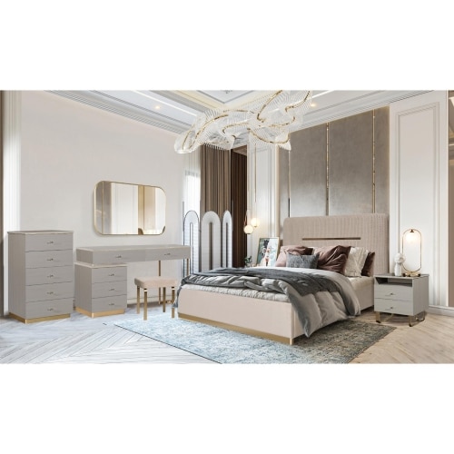 Double Bedroom 7 Pieces without Wardrobe LM-001B
