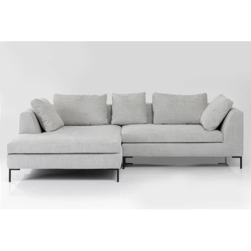 Corner Sofa Gianni Cord Grey Left 5 Seater 85984