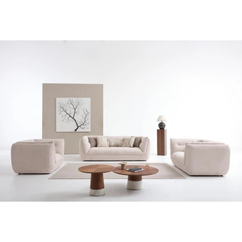 Sofa Set Beige 6 Seater BK2588