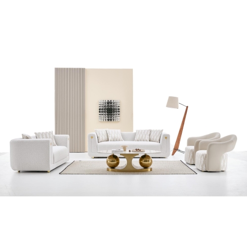 Sofa Set Beige 7 Seater S2528