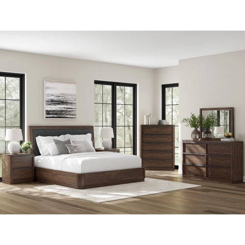 Double Bedroom Dark Brown 5 Pieces B857