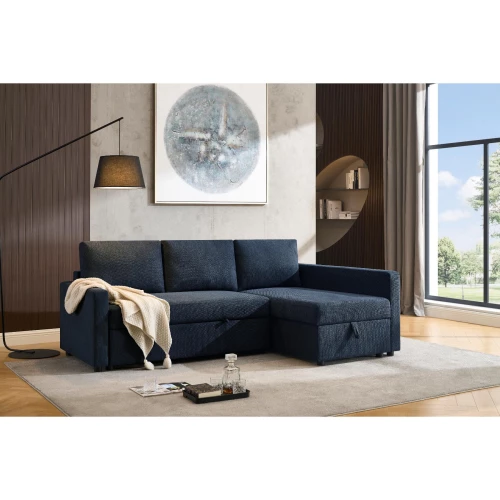 Laf Sofa Chaise Blue 3 Seater M-110176