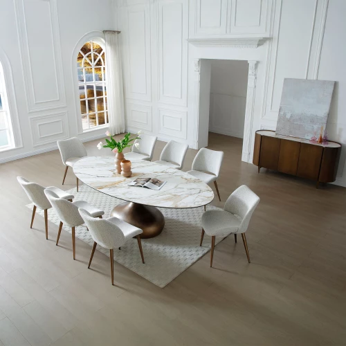 Dining Table/8 Chairs with 8 Chairs DT9553FCF-DC1506