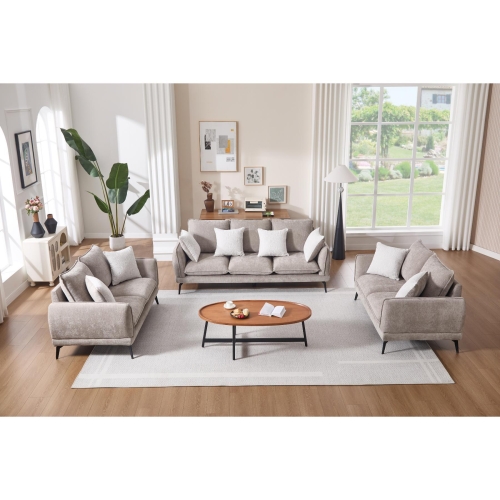 Sofa Set Brown 7 Seater M-110339BS