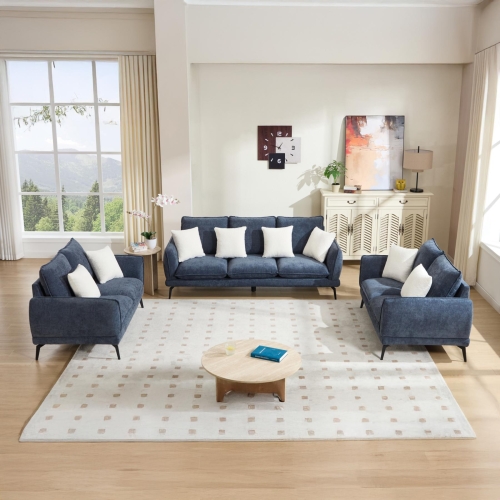 Sofa Set Blue 7 Seater M-110339BS