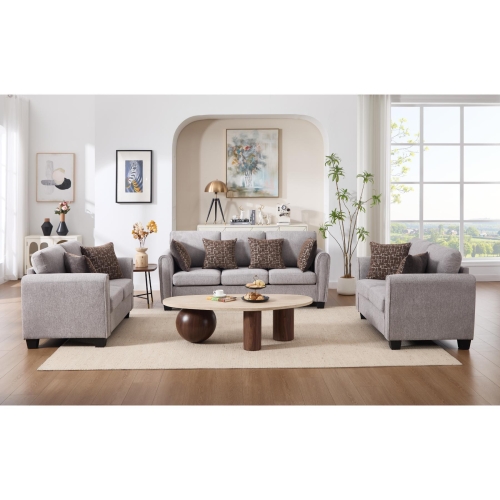 Sofa Set Beige 7 Seater M-110338BC