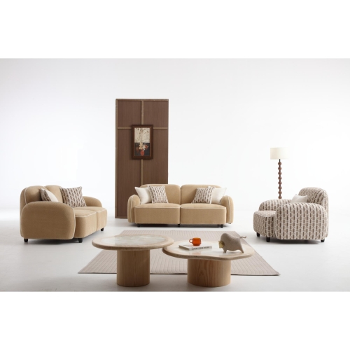 Sofa Set Beige 6 Seater LT25012-1-B