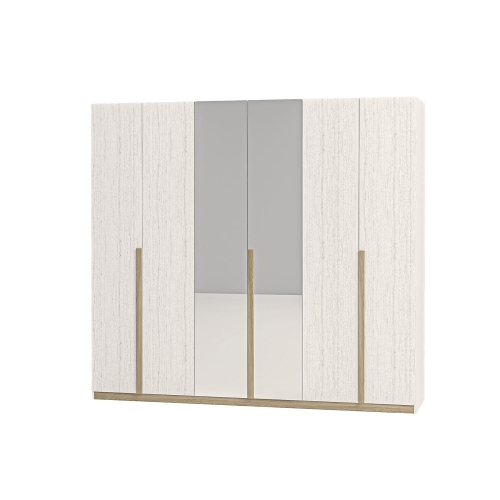 Wardrobe 6 Doors White - 2030