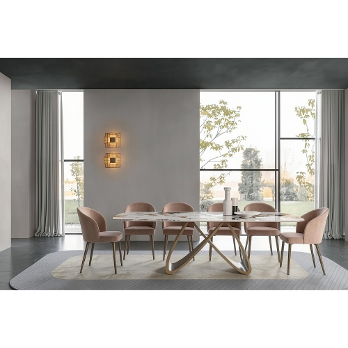 Dining Table/10 Chairs with 10 Chairs DF163-9T - DF2107-1KC
