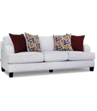 Antique dirty wash fabric 3 seater sofa with rolled arms and scatter cushions