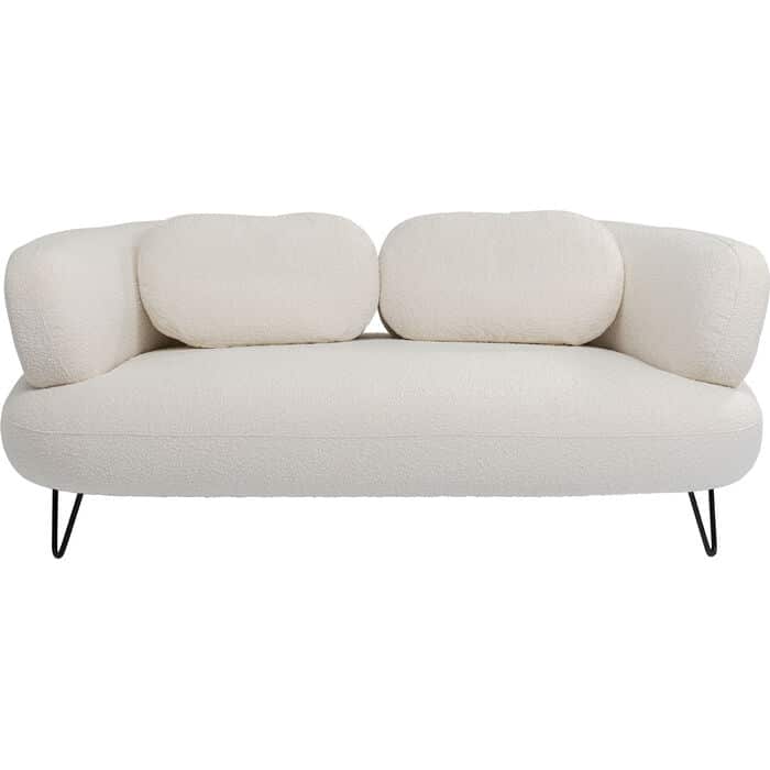 01-14-00068-1.jpg Warm ivory boucle 2-seater loveseat with rounded back and black hairpin legs