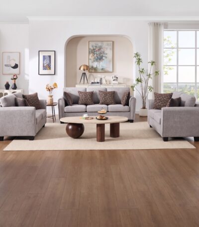 7 Seater Fabric Sofa Set - Warm Grey