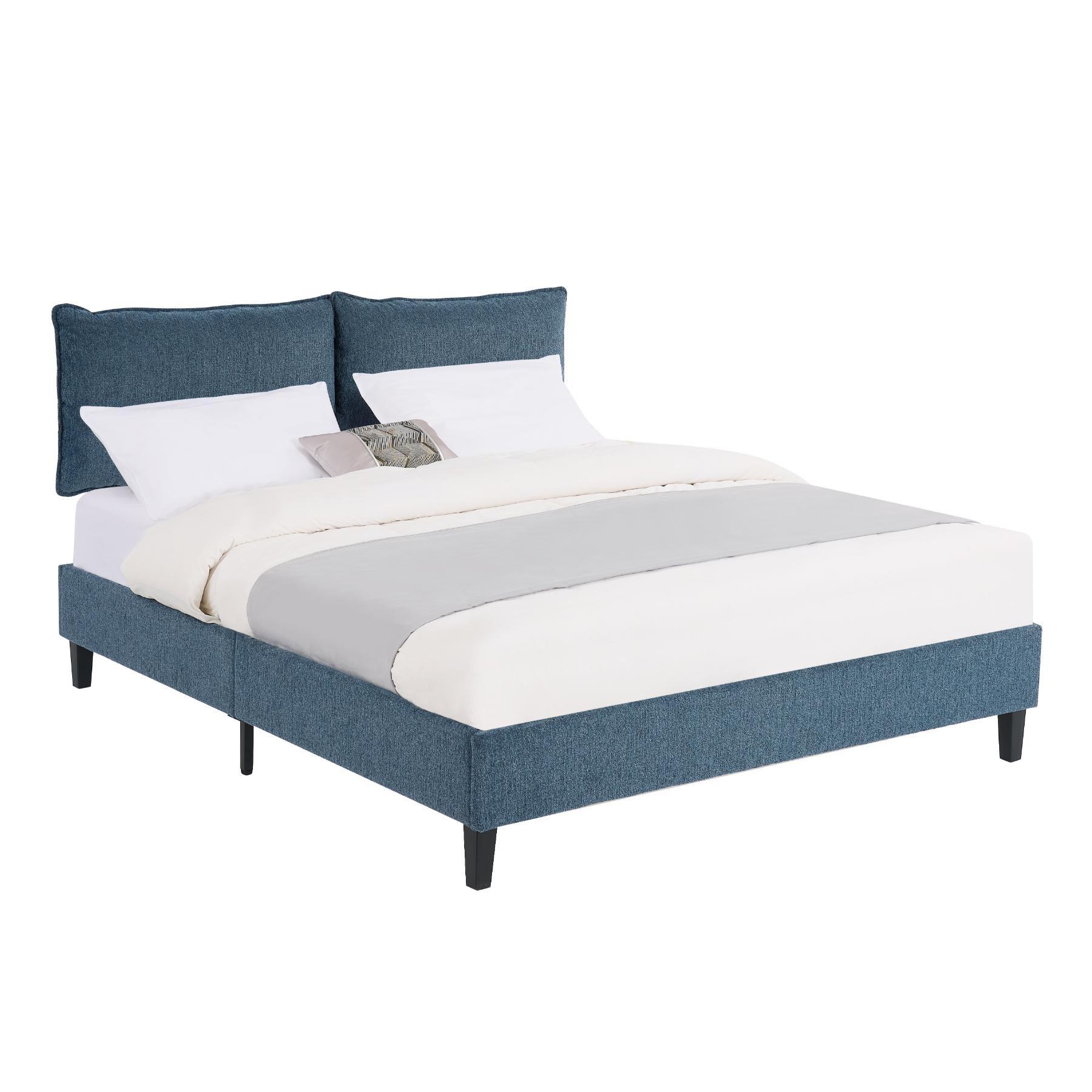 63-30-00012-3.jpg Queen upholstered bed with pillow-style headboard in Denim Blue fabric — view 3
